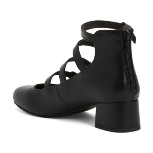 🖤🔹️BC Footwear🔹️ Black Strappy Tap Dance Low  Heels - Picture 3 of 5
